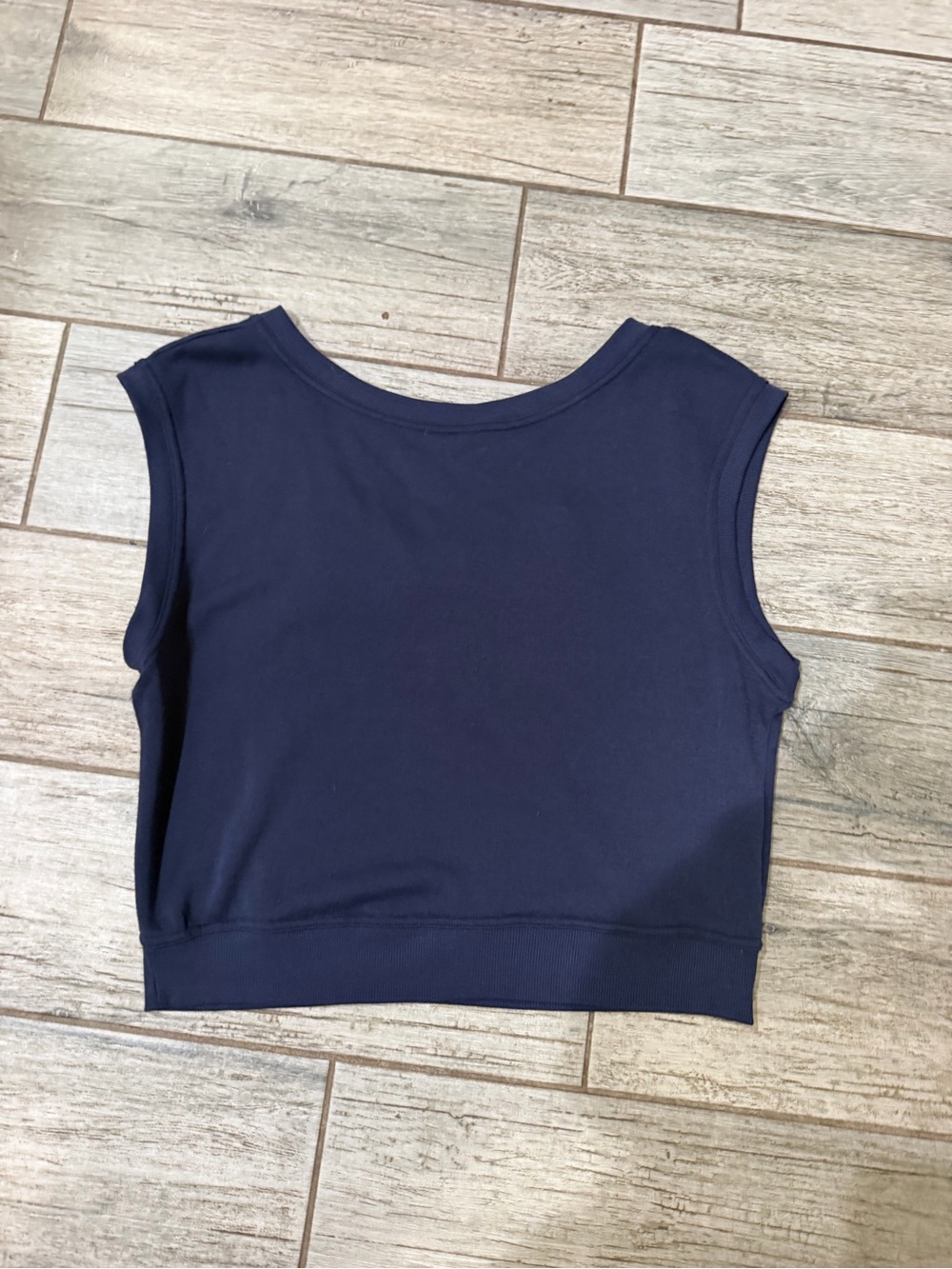 Women’s Anthropologie- Maeve Navy Sleeveless Bow Back Crop Top